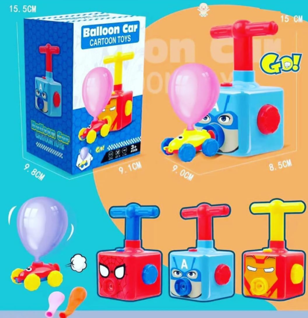 JUGUETE COCHES IMPULSADO POR GLOBOS - Imagen 2