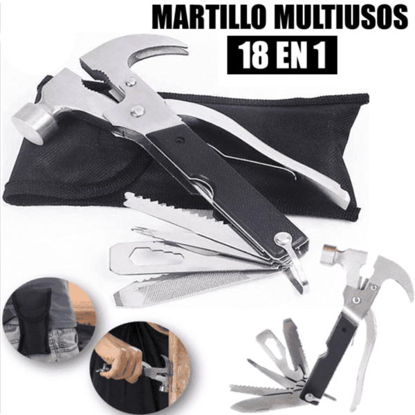 Martillo Multiusos 18 En 1 Herramienta